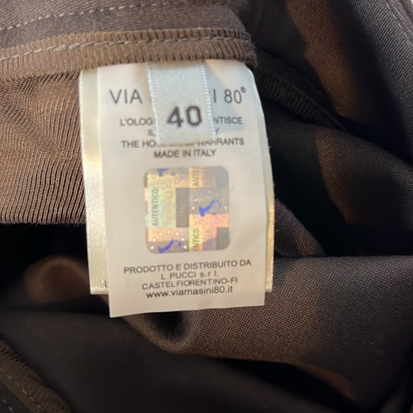 Via Masini 80 Firenze Brown Trousers Pants Made in Italy Size 40 - US 29 - Picture 8 of 10